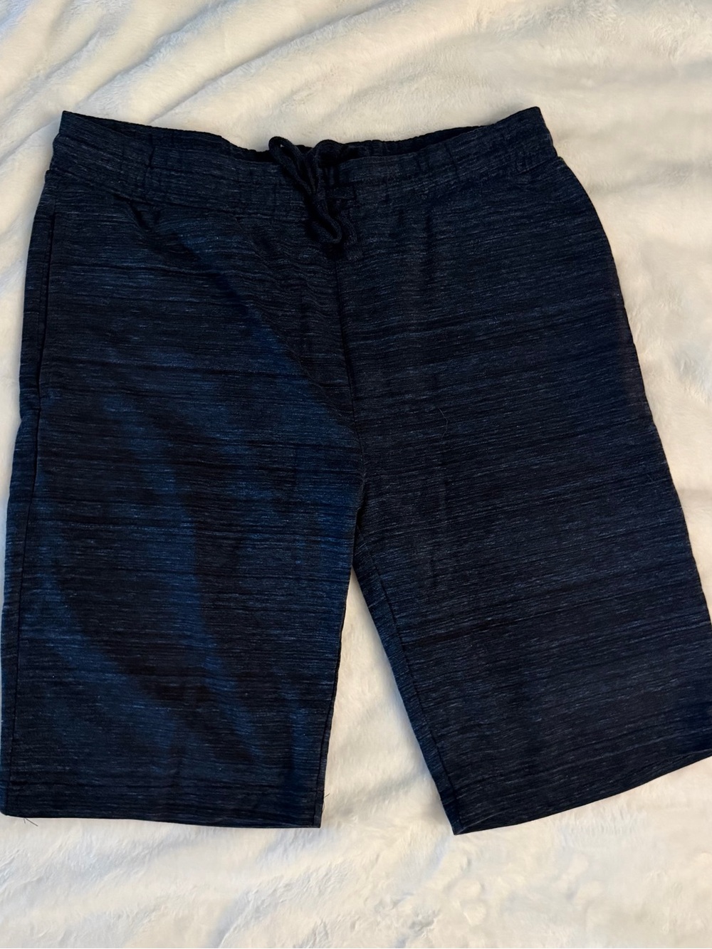 Hollywood Jean Blue Jogger Shorts Men’s Lg Drawstring Waist Excellent Condition
